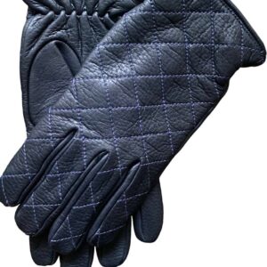 Top quality Deer quilted gloves cashmere lined