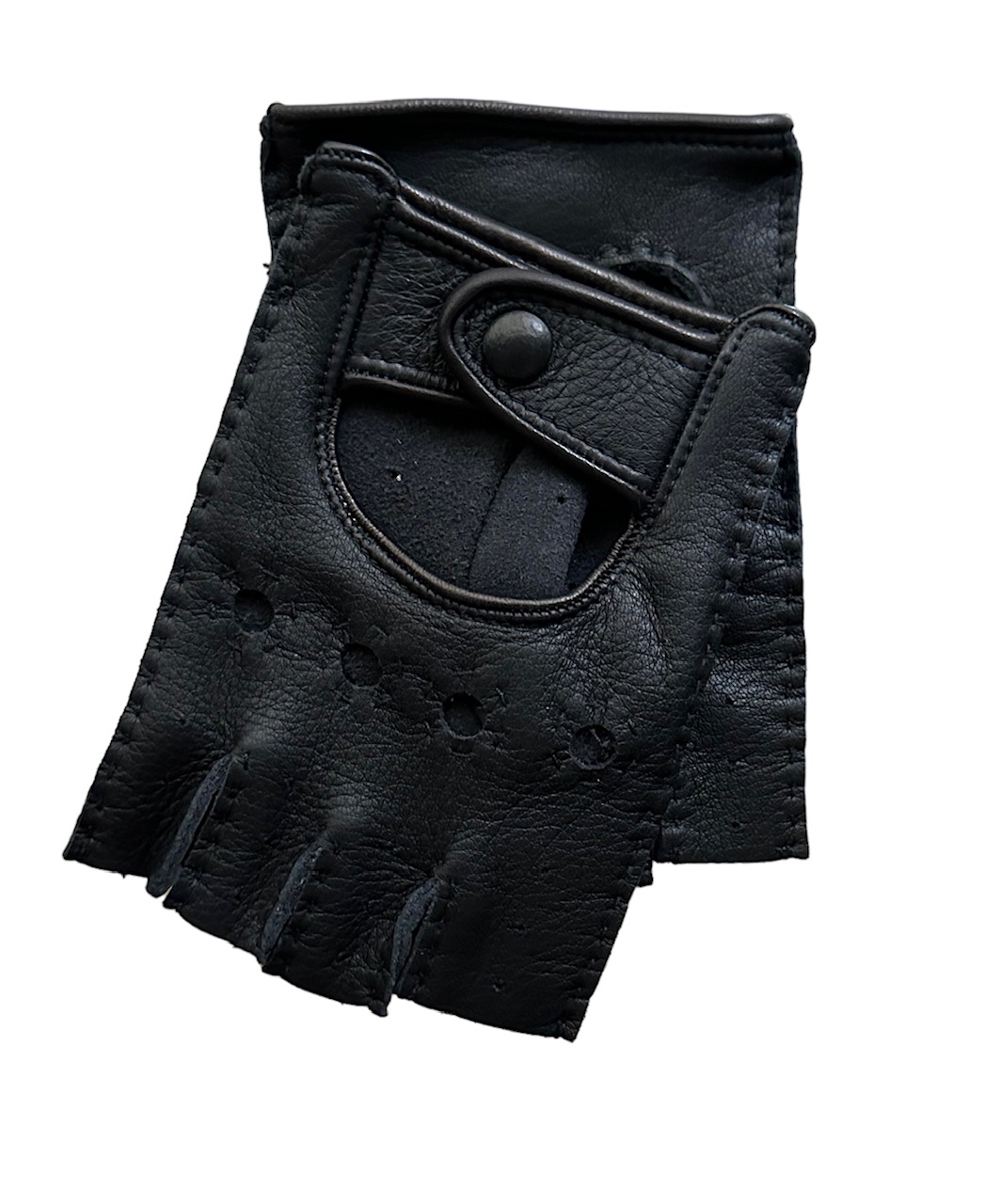 Deerskin driving gloves hand sewn fingerless ( back order ship in 15 days)