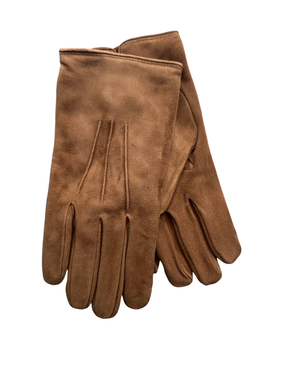 Suede leather gloves cashmere lined