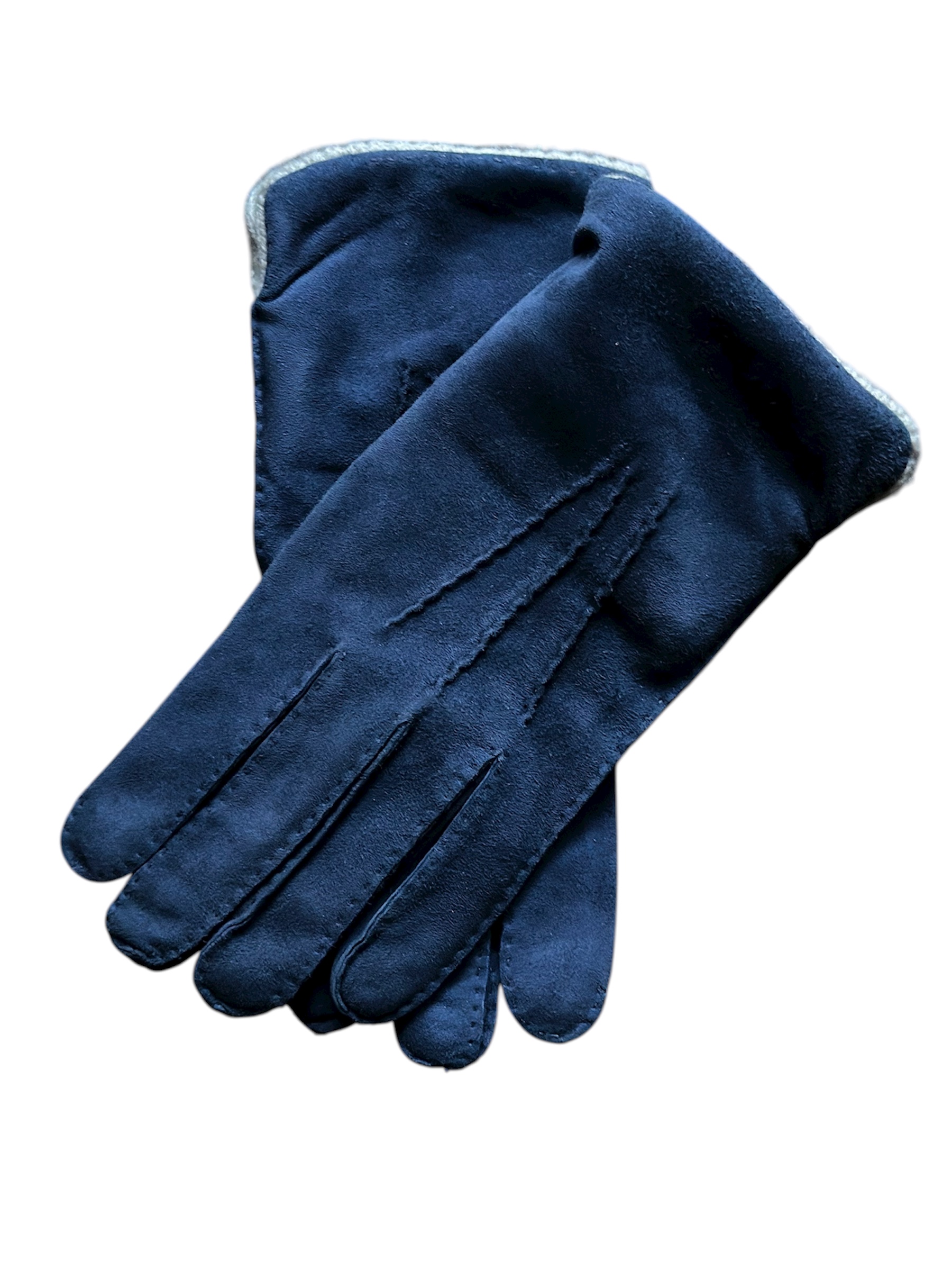 Suede leather gloves hand sewn cashmere lined (in stock)