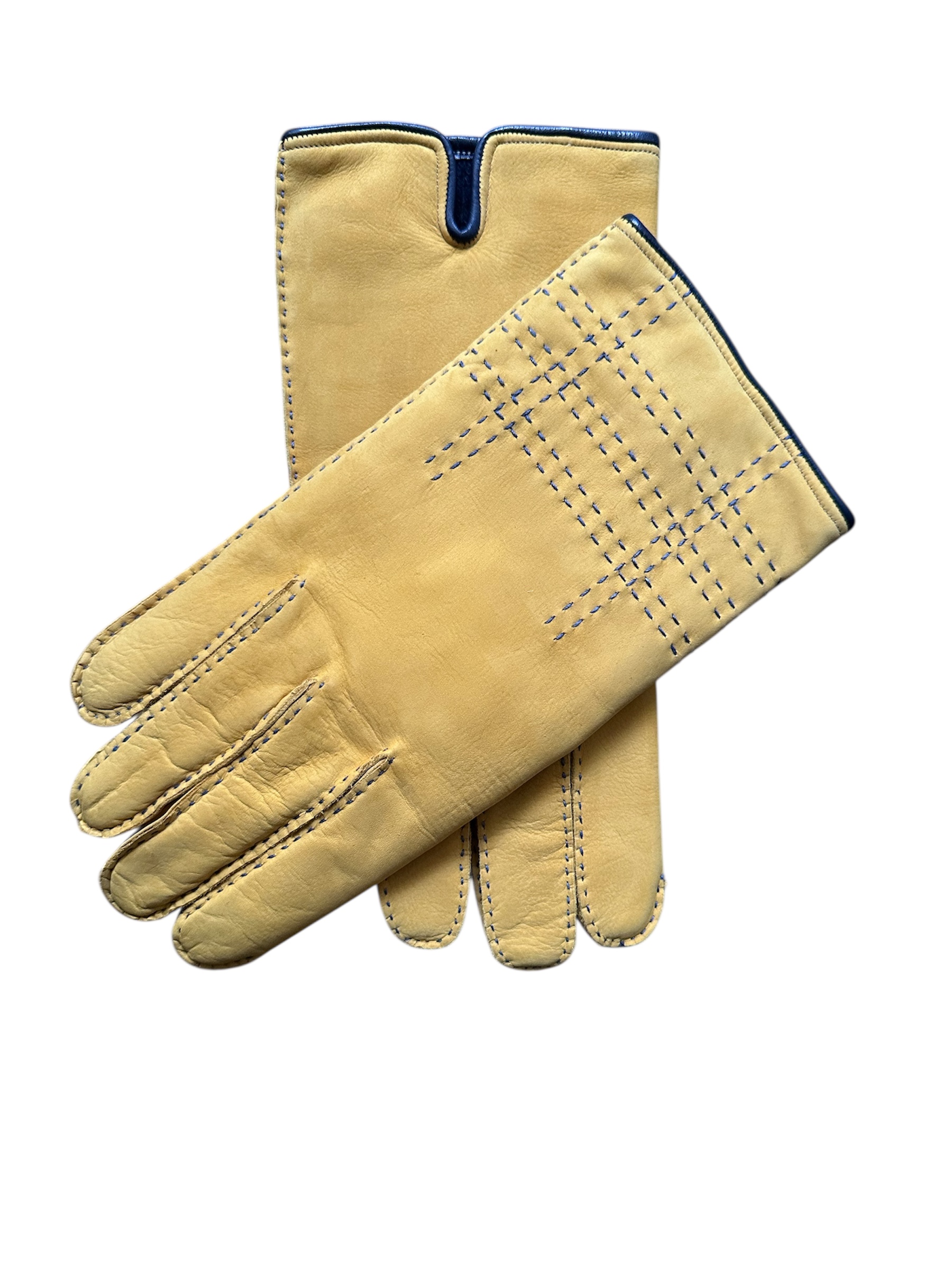 Nabuk calf gloves cashmere lined Yellow