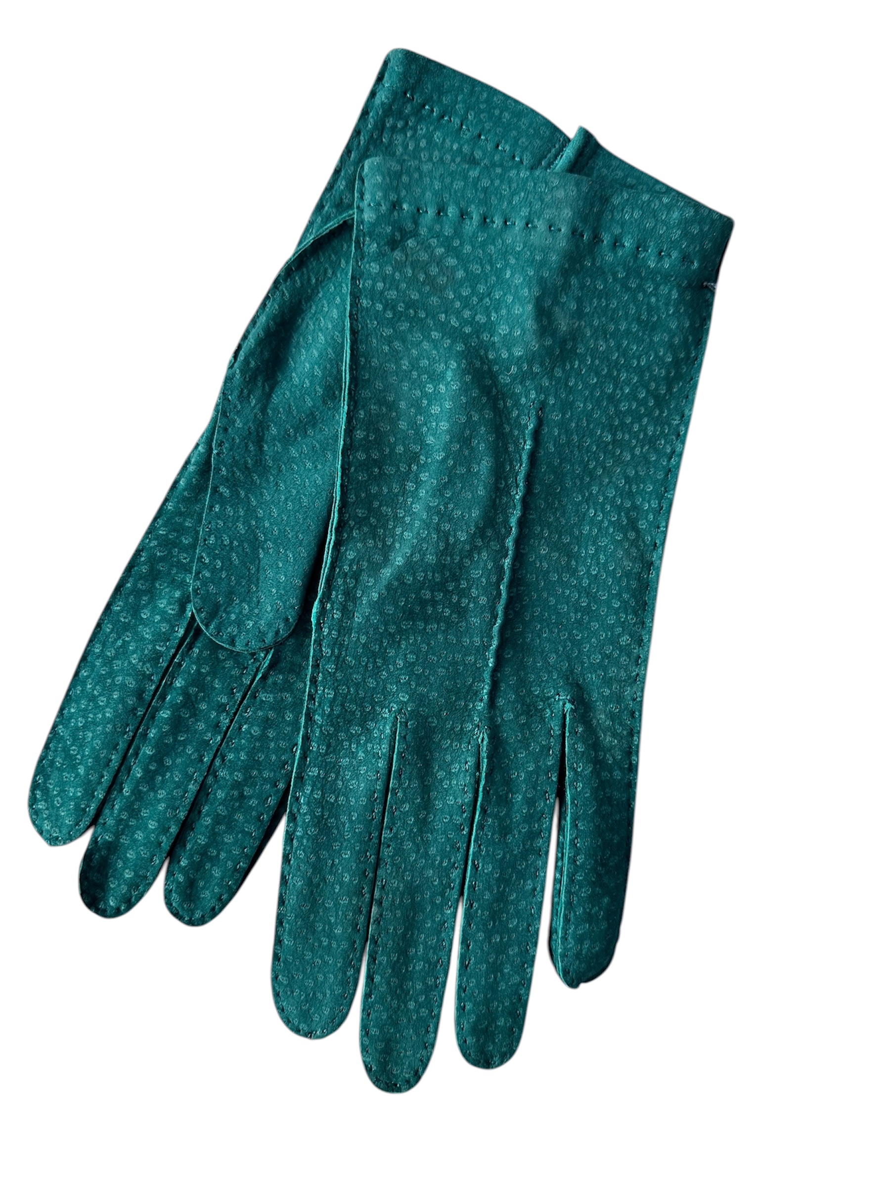 Carpincho leather gloves hand sewn unlined made in Italy Petrol (in stock)