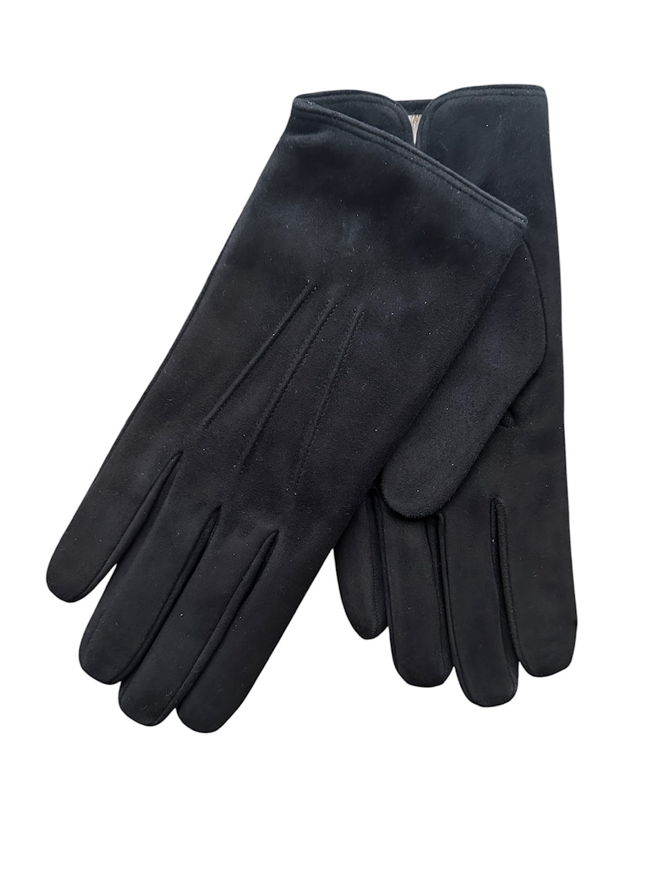 Suede leather gloves cashmere lined made in italy