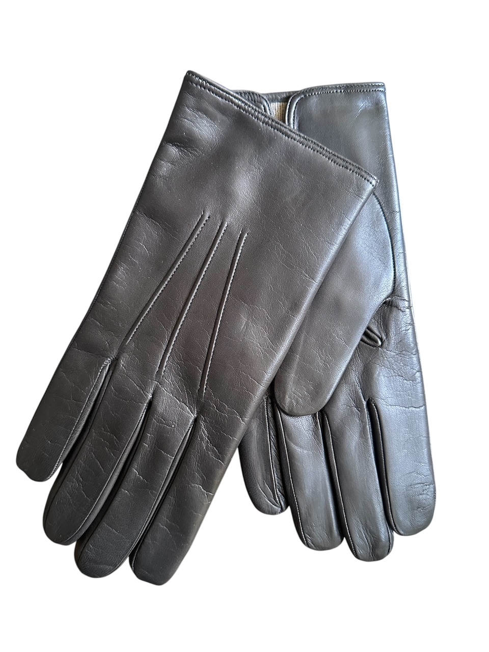 Nappa leather gloves cashmere lined made in italy